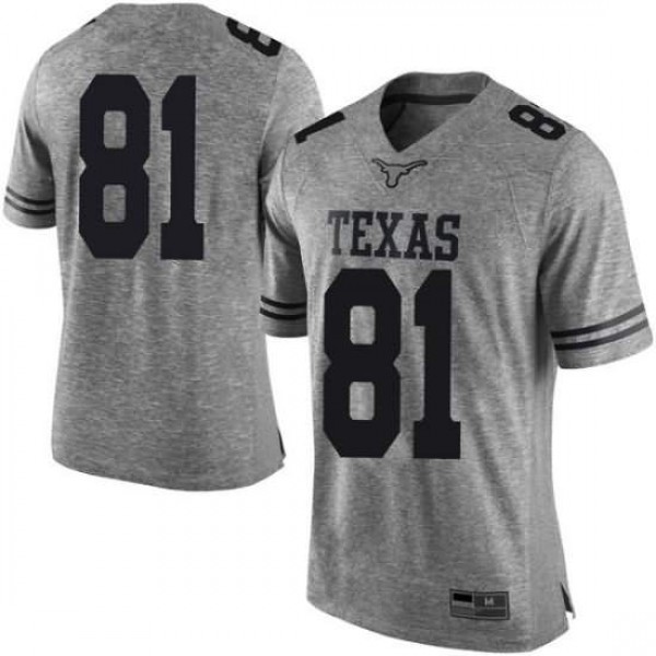 Men University of Texas #81 Reese Leitao Gray Limited Stitched Jersey
